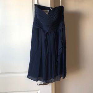 David’s Bridal Short Crinkle Bridesmaid Dress